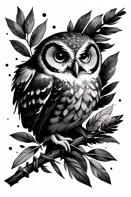 Arrow With Olive Branch And Little Owl Feathers