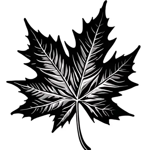 Maple Leaf Outline Tatto