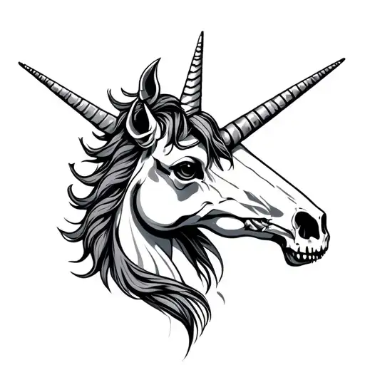 Capticorn And Skull