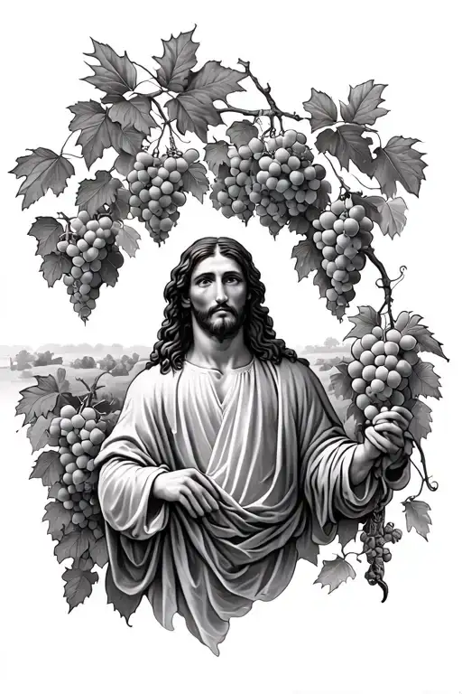 John 15 Bible Vers With Jesus Pruning Grape Vinyard