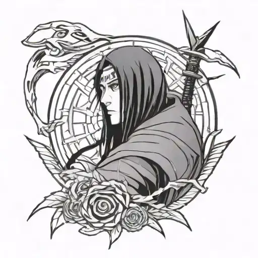 Itachi After He Kills His Clan Crest