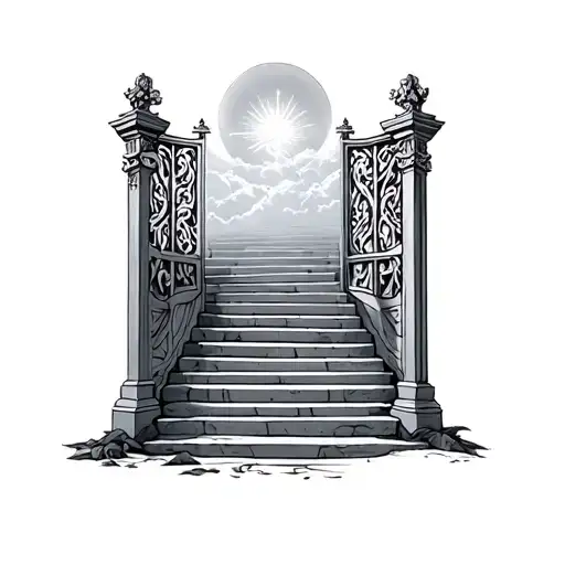 Heaven Gates And Stairs Going Into Heaven Mom