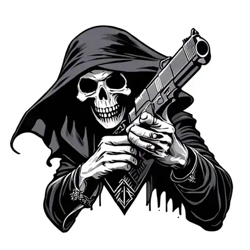 Grim Reaper With Gun