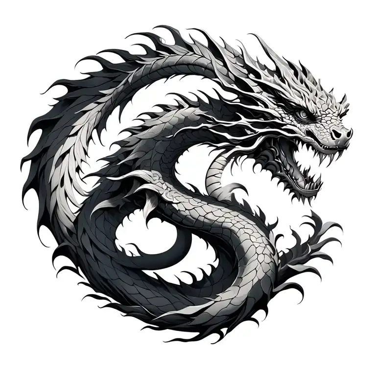 Dragon With Tree Of Life