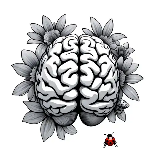 Brain Cancer With Dasiys And Ladybugs For Men