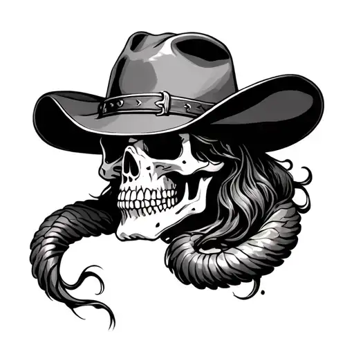 Skull Cowboy Hat Boa