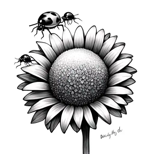 Cancer With Dasiys And Ladybugs For Men