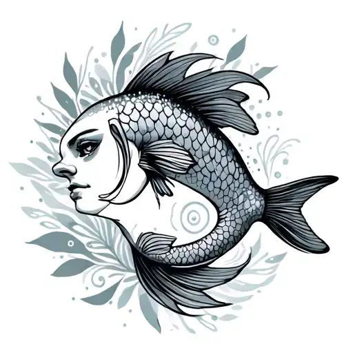 Pisces Girlunique Simple Colourful Spiritual Meaningful