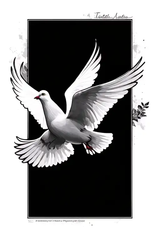 White Dove Flying