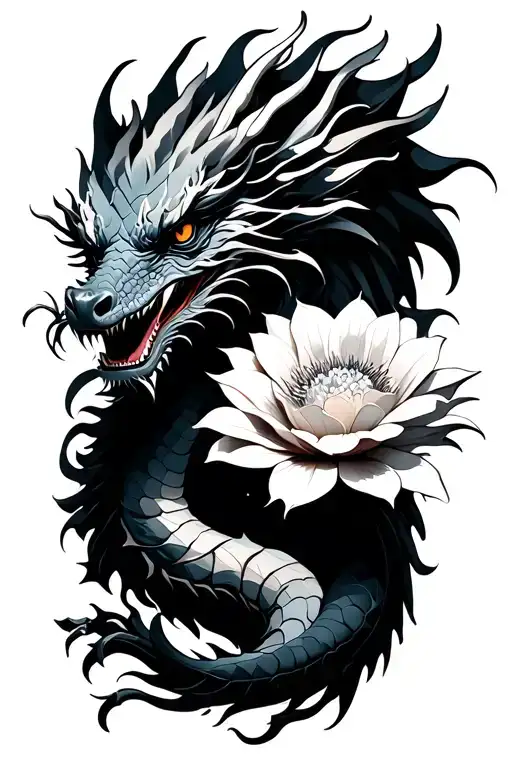 Flower And Dragon