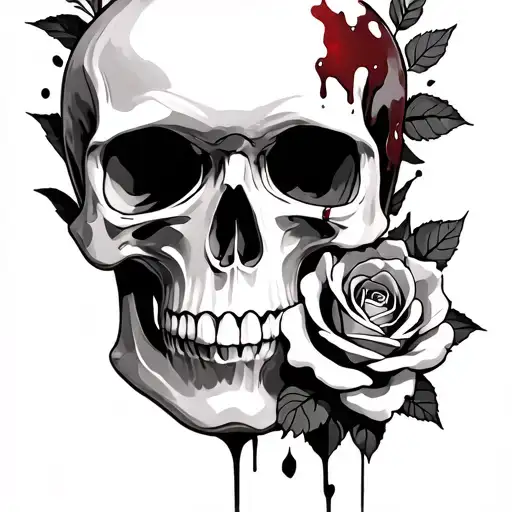 Skull And Roses Blood