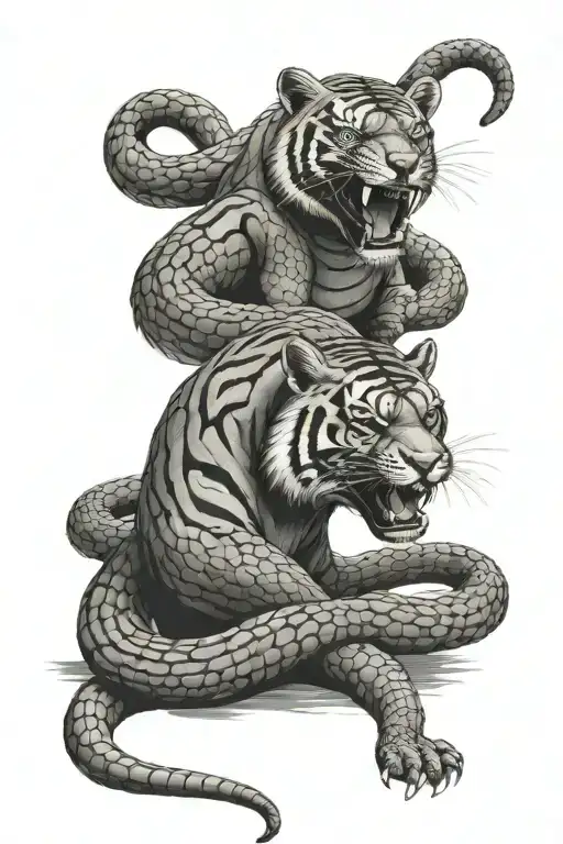 King Cobra And Tiger
