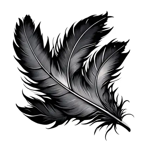 Fine Line Simple Feather With The Word Chapman Hidden In It