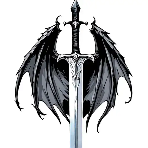 Sword With Bat Wings
