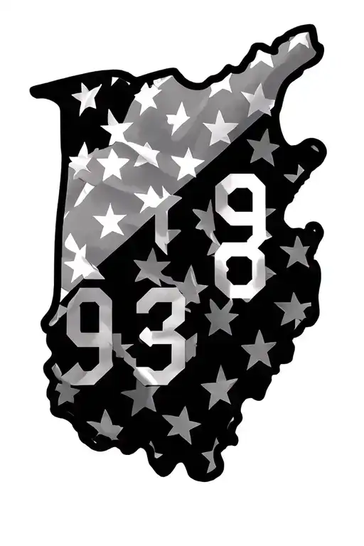 Ohio State Flag With Area Code Intertwined