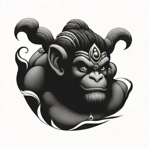 Hanuman Tattoo Ring