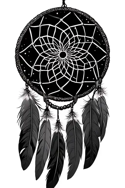 Dream Catcher Feathers Unalome