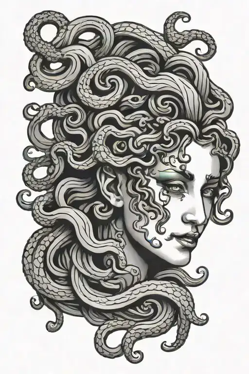 Medusa With Black Features