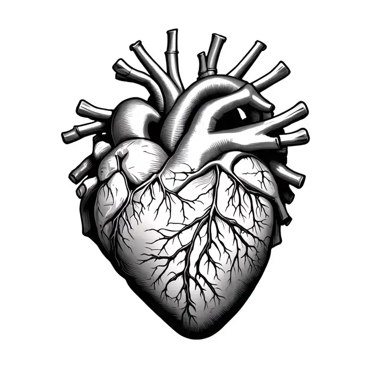 Atlas Holding Up An Anatomical Heart