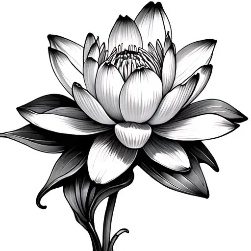 Water Lily And Daffodil