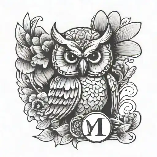 Nurse Owl Memorial Tattoo For Mom With Roman Numbers
