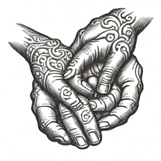 Daughter And Son Holding Hands