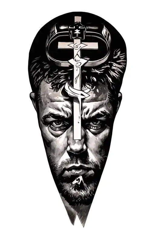 Boxer Entering Ring And A Religious Motive In