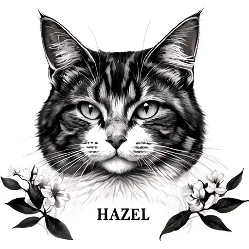 Cat Memorial Masculine With Name Hazel
