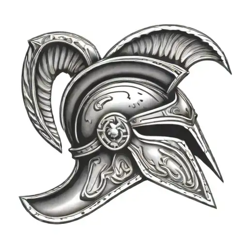 Spartan Helmet Facing Front View