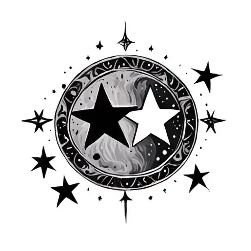 2 Stars And Circle