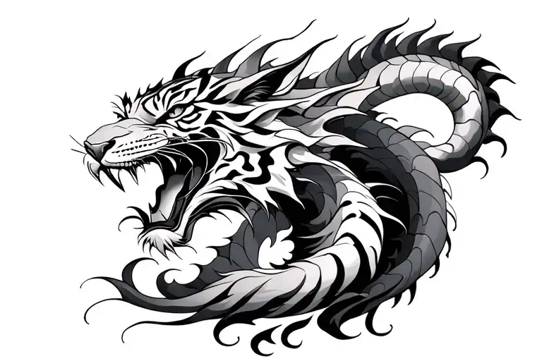 Dragon And Tiger Emerging