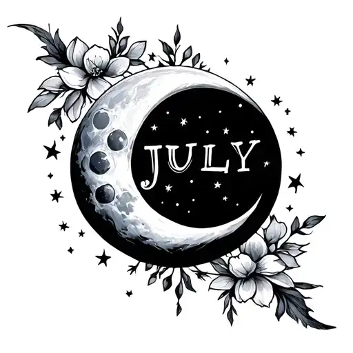 July Birthdate Moon Surrounded