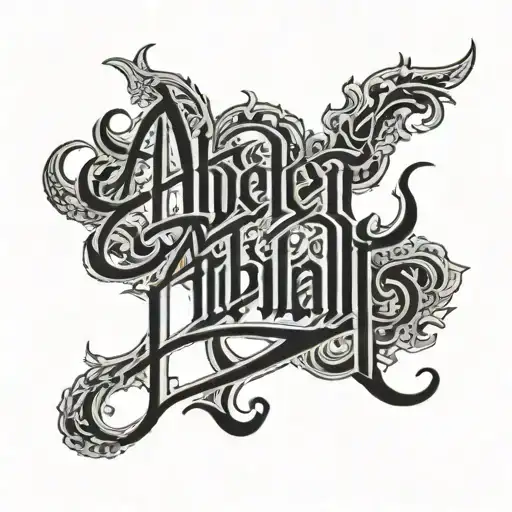 Lettering A Tattoo 'Abdelillah'