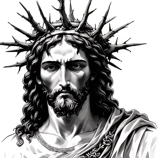 Jesus With Thorn Crown