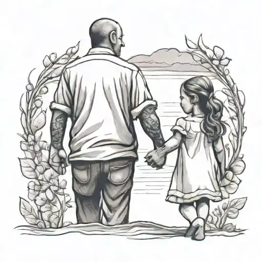 Father Daughter Holding Hands