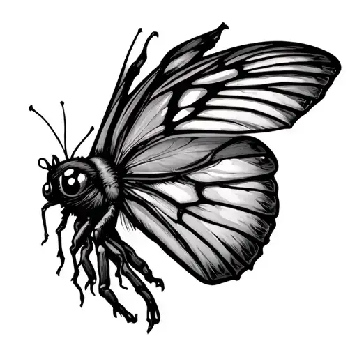 Moth Wings Made Out Of Hands With The Thorax Looking Like An Eye