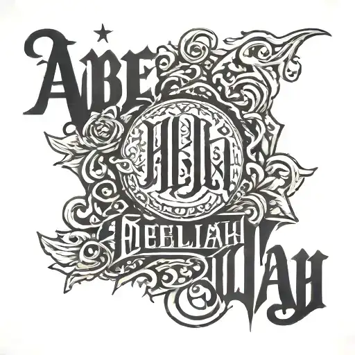 Lettering 'Abdelillah'