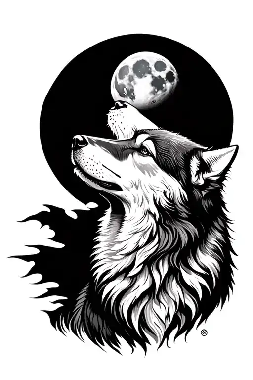 Wolf Howling At The Moon