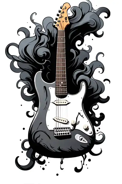Guitar In Smoke Rising