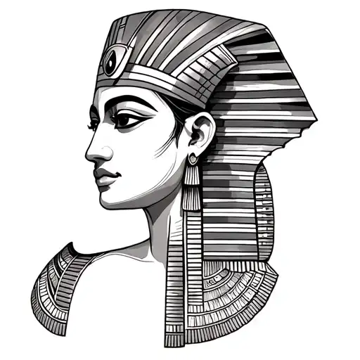 Egyptain Keeper Tattoo Black