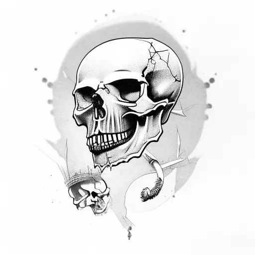 Skull With Punk Graffiti