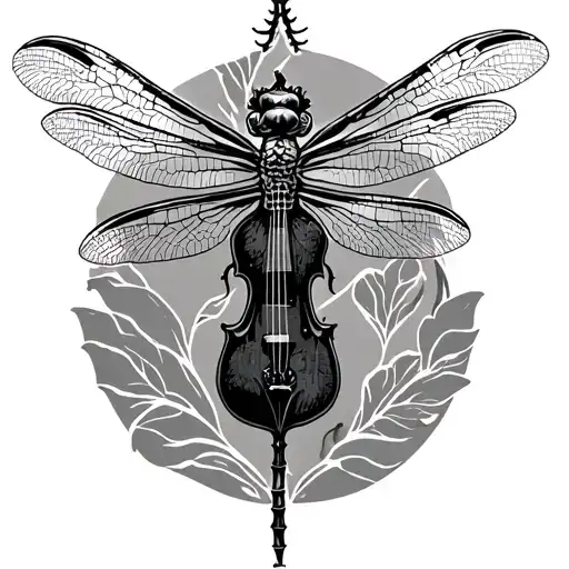 Dragon Fly With The Body Being A Fiddle