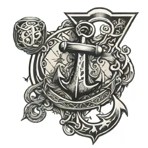 Playing Card And Sea Anchor