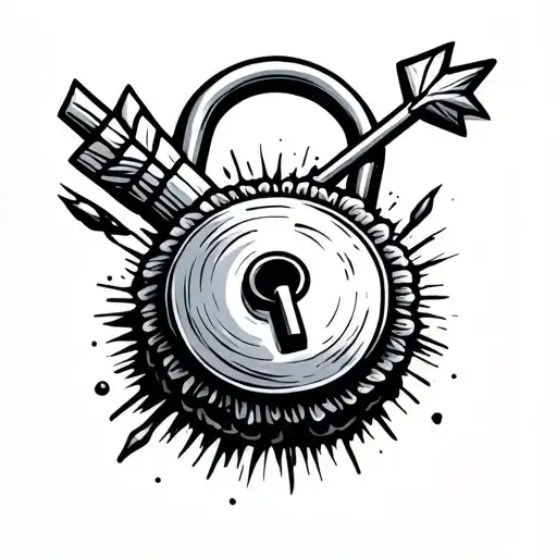 Tiny Lock With Arrow Pointing Up