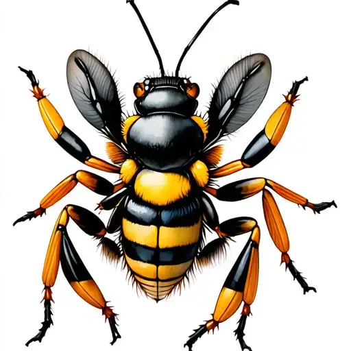 Yellowjacket With Watercolor