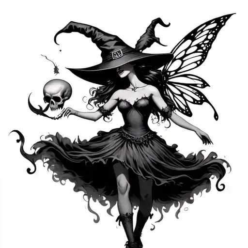 A Witch Ando A Fairy Dancing Like Skulls