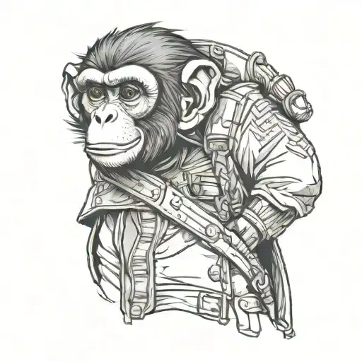Monkey In A Strapped Jacket