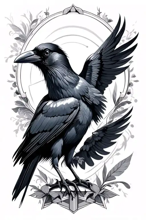 Art Deco Crow