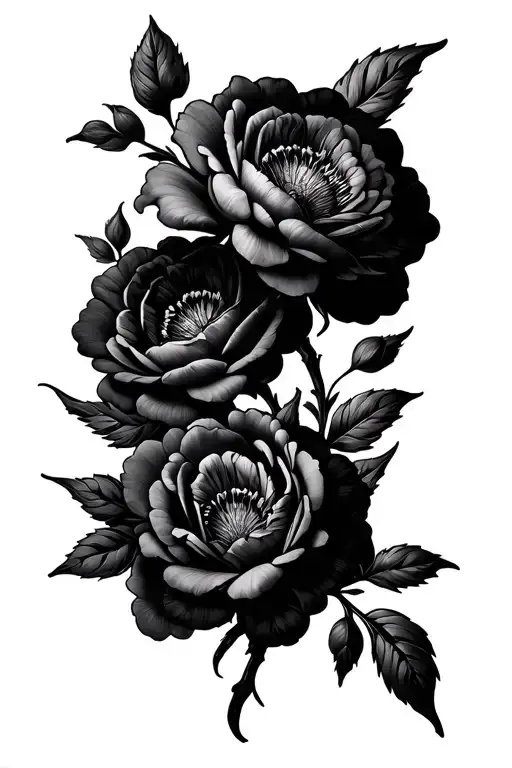 Flowers Intertwined Infinity Symbols