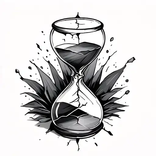 Broken Hourglass Run By Fingers